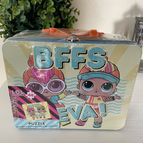 LOL Surprise BFF’s 48 Piece Puzzle Metal Lunchbox Tin By Lol New Puzzle Lunchbox - Picture 4 of 5